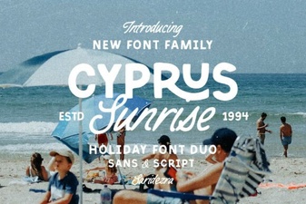 Cyprus Sunrise Duo Font: Elegant Dual-Style Typography